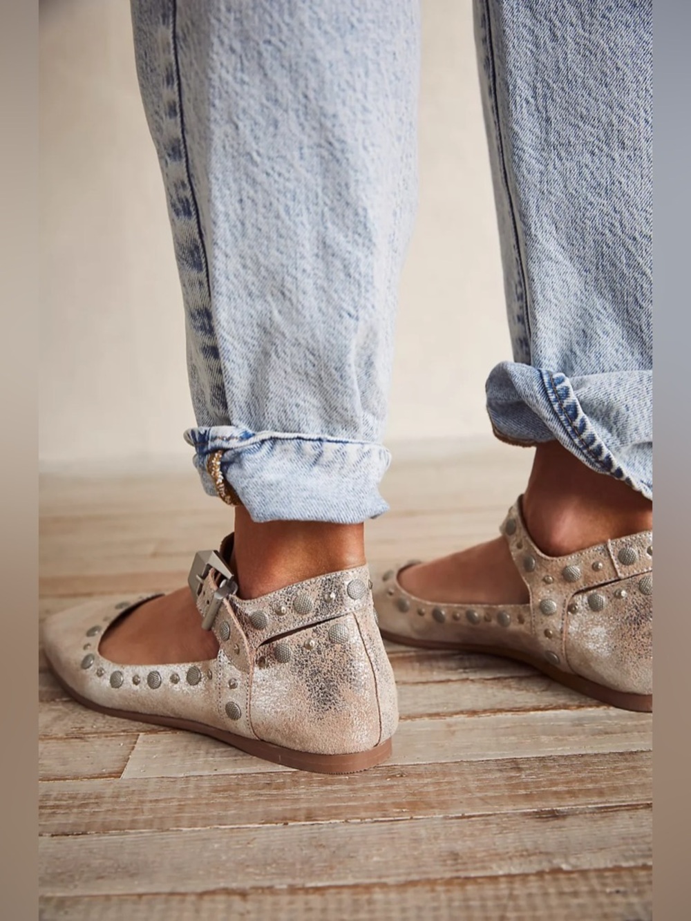 FREE PEOPLE MYSTIC MARY JANE FLATS 39.5